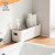 Lazy corner desktop arrangement storage basket portable plastic bathroom wash kitchen snack storage basket white narrow