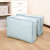 BaiCaoYuan storage bag clothes quilt sub finishing bag extra large 2 pcs light blue thick bedding moving packing bag