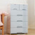 Extra largethickdrawer type storage cabinet plastic baby wardrobe children's toy packing case clothes locker multi layer simple bedside cabinet 60 face width increase thick (gray blue) 5 layers