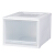 [3 free 1] iris stackable plastic drawer storage box transparent underwear storage box simple Alice storage cabinet white bc-500d