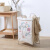 Nordic simple household cotton linen dirty clothes storage basket foldable bracket toilet waterproof large dirty clothes basket milk white primary color Mini iron frame