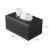 Jijialiangpin upgraded flocking inner lining tissuestorage box leather tissue box suction box household office Napkin Box Black Cashmere grain