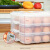 Biz three layer stackable egg storage box refrigerator fresh box rectangular frozen dumpling box chaos box quick frozen food with cover and handle tray zx-21