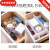 Drawer storage partition board baffle free combination plastic Plaid dividing socks finishing partition box isolation [32cm * 7cm] white (20 pieces)