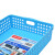 Jeko plastic arrange storage basket large 4 toys office file storage basket bathroom shelf desk Wardrobe Storage dormitory artifact desktop storage basket blue