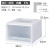 [buy 3 free 1] iris stackable plastic drawer storage box transparent underwear storage box simple Alice storage cabinet Baina box 37l transparent / white bc-450