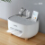 Ecoco tissue box living room tea table drawer household desktop remote control storage box napkin carton multifunctional office desk storage box Nordic gray