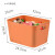 Bailu desktop storage box Snack storage basket household storage box dormitory kitchen finishing box Twilight orange large