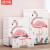 Naphenai cartoon storage cabinet plastic drawer baby children's wardrobe sundries storage box baby sorting cabinet storage box 48CM Flamingo [upgrade and widen] five layers