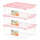 12L portable Toy Storage Box Pink 3 Pack