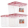 10L portable Toy Storage Box Pink 3 Pack