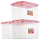 22L portable Toy Storage Box Pink 3 Pack