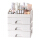 White three layer cosmetic storage box